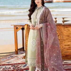 Bareeze Banadora Lawn Chickenkari Embroidered 3 Piece Suit with Printed Dupatta