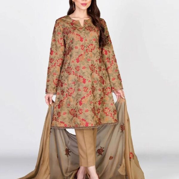 3-Piece Embroidered Lawn Suit