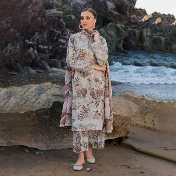 Maria B Baroque Lawn 3PC Suit