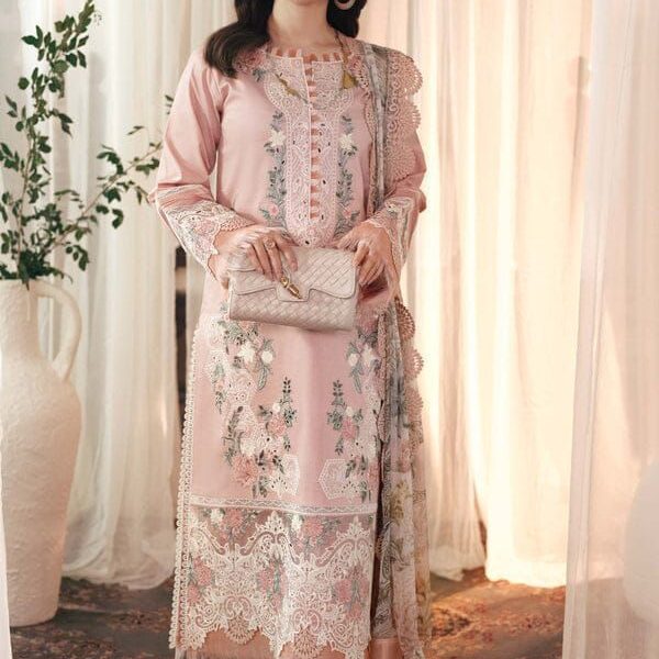 3-Piece Embroidered Lawn Suit Unstitched