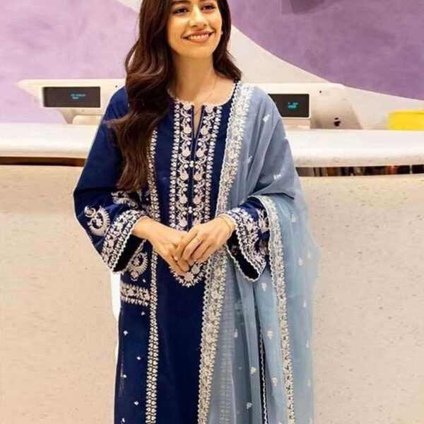 3-Piece Embroidered Lawn Suit