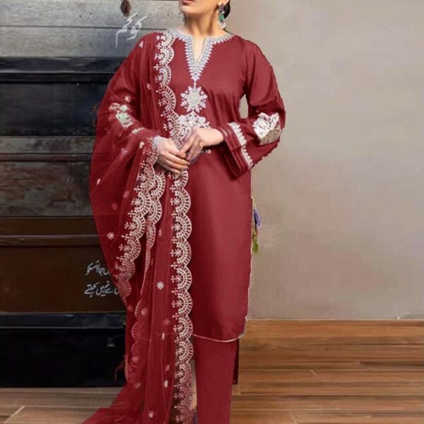 3-Piece Embroidered Lawn Suit