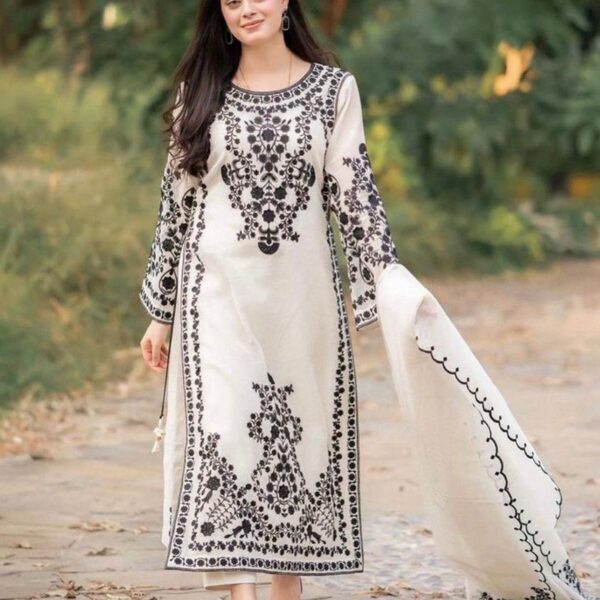 3-Piece Embroidered Lawn Suit