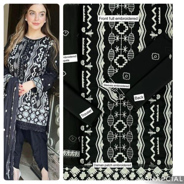 3PC Embroidered Lawn Suit