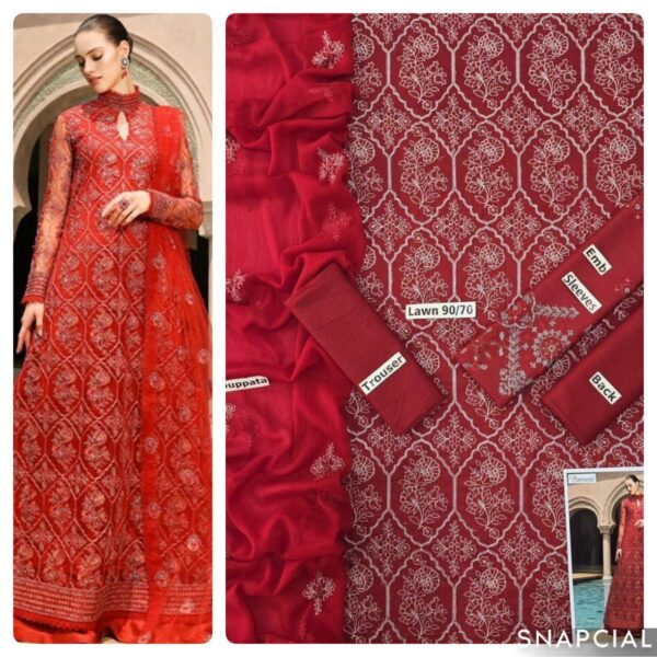 3PC Embroidered Lawn Suit