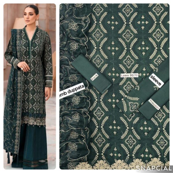 3PC Embroidered Lawn Suit