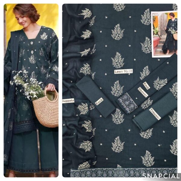 3PC Embroidered Lawn Suit