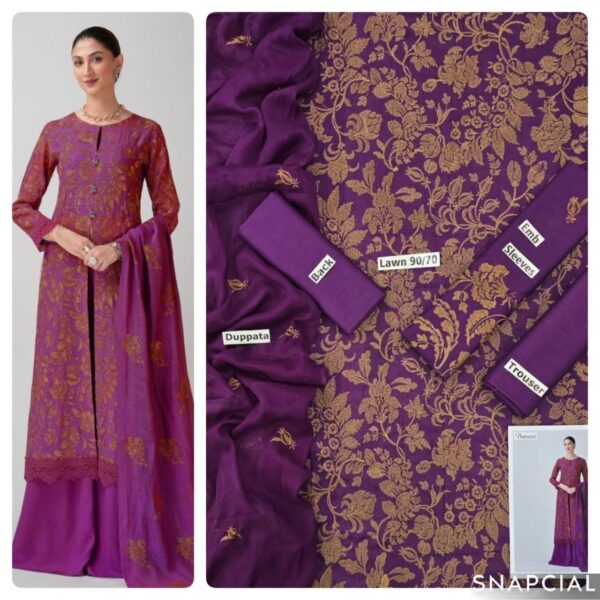 3PC Embroidered Lawn Suit