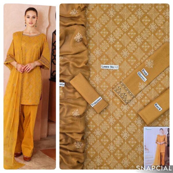 3PC Embroidered Lawn Suit