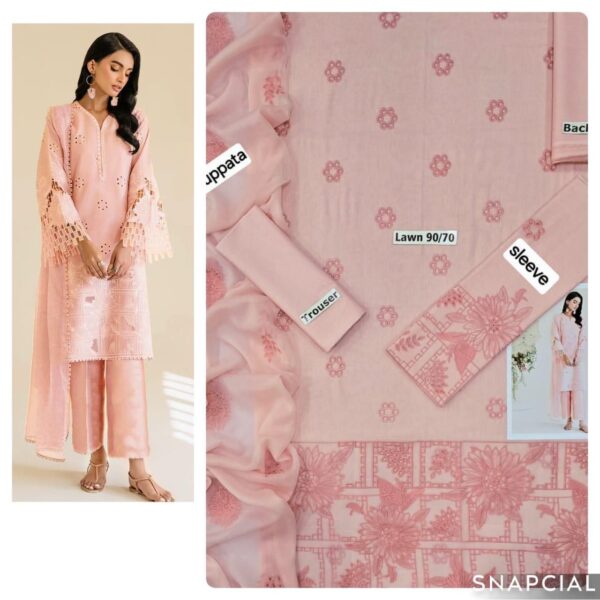 3PC Embroidered Lawn Suit