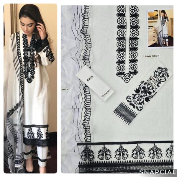 3PC Embroidered Lawn Suit