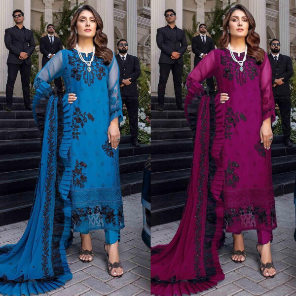 Chiffon & Malai 3 Piece