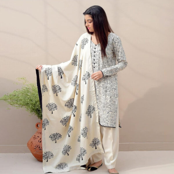 Winter Embroidered 3 Piece Suit