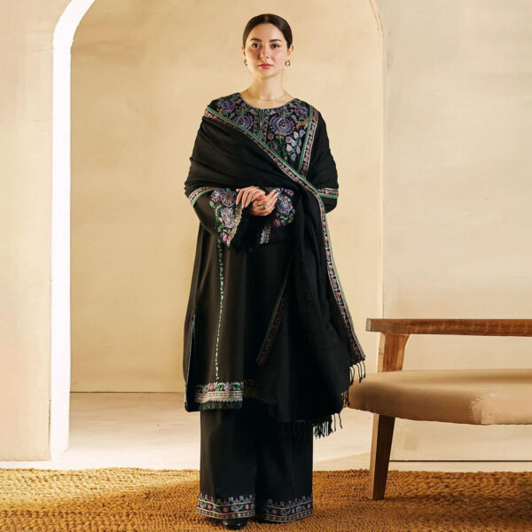 Winter Embroidered 3 Piece Suit