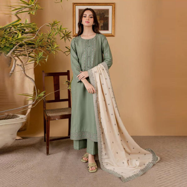 Winter Embroidered 3 Piece Suit